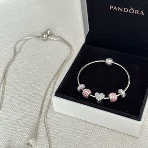 Pandora Essence Collection Bracelet and Matching Necklaces